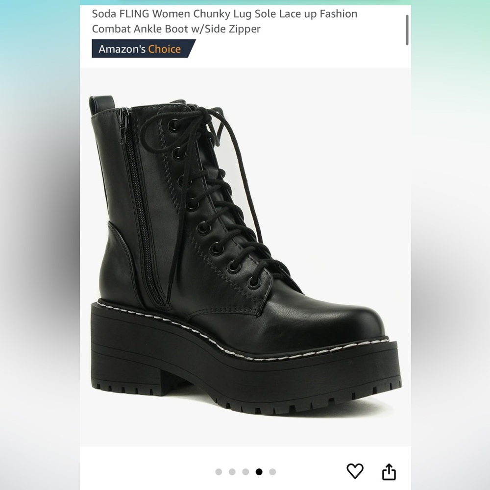 Brand new platform combat boots